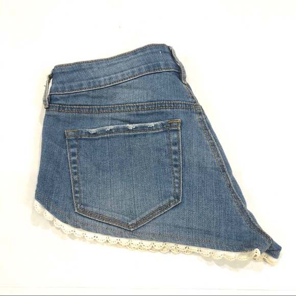 Roxy Festival Lace Hem Denim Shorts - Picture 6 of 7